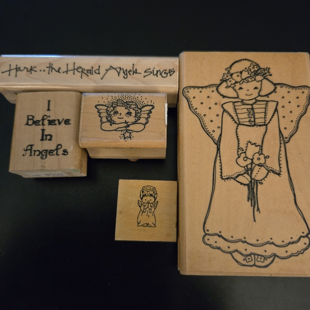 NWT Angel Rubber Stamp Set